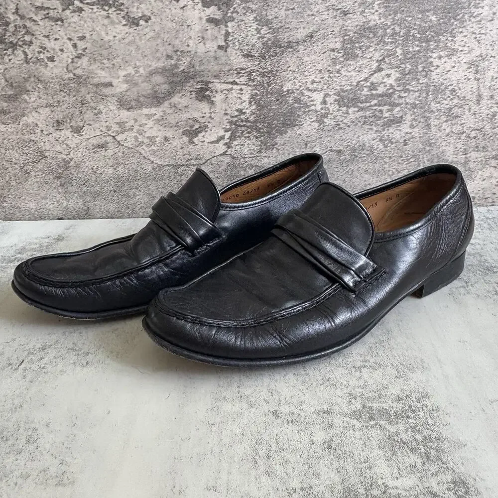 Allen Edmonds Bergamo Black Leather Penny Loafer Dress Shoes Men's US 9.5 D